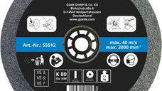 Disc abraziv pentru polizor de banc Gude 55512, O175x25x32 mm, granulatie K80