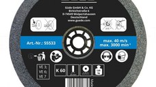 Disc abraziv pentru polizor de banc Guede 55533, O200x25x32 mm, granulatie K60