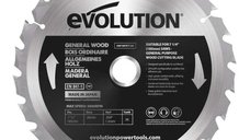 Disc pentru fierastrau circular, taiere lemn Evolution GW185TCT-24, O185 x 20 mm, 24 dinti