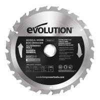 Disc pentru fierastrau circular, taiere lemn Evolution GW185TCT-24, O185 x 20 mm, 24 dinti - 1