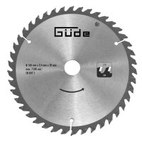 Disc pentru fierastrau circular, taiere lemn Gude 58171, O160x20 mm, 24 dinti - 1
