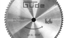 Disc pentru fierastrau circular, taiere metal Gude 40539, O355 x 25.4 mm, 72 dinti