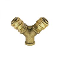 Distribuitor aer comprimat cu 2 capete de cuplare Ludecke DWS38ES, 3 8  , O9 mm - 1
