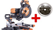 Fierastrau circular de masa multifunctional, inclinare in ambele sensuri R255SMS-DB+ Evolution 053-0003B, 2000 W, O255 mm