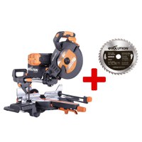 Fierastrau circular de masa multifunctional, inclinare in ambele sensuri R255SMS-DB+ Evolution 053-0003B, 2000 W, O255 mm - 1