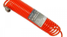 Furtun aer comprimat spiralat Troy 18607, 7.5 m, 5 mm