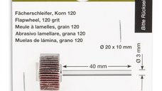 Perie Evantai Proxxon 28984 pentru Slefuire Lemn si Metal, O20 mm, Granulatie K120