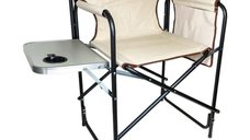Scaun de camping pliabil ROX Wood 153CAMP0317 cu masa laterala