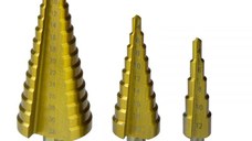 Set burghie conice HSS-G pentru tabla Dema 18496, O4-32 mm, 3 piese