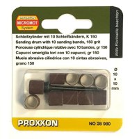 Set cilindri de slefuire Proxxon 28980, O10 mm, granulatie K150, 11 piese - 1