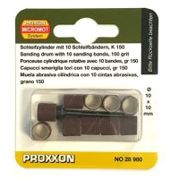 Set cilindri de slefuire Proxxon 28980,  O10 mm, granulatie K150, 11 piese - 1