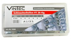 Set coliere metalice Vintec 74508, O16-40 mm, 26 piese