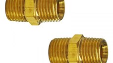Set conectori aer comprimat cu filet exterior AG Gude 41030, 1 4  , O9  mm, 2 bucati
