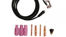 Set de accesorii TIG GIS 200 Gude 41690, 9 piese esentiale pentru sudura