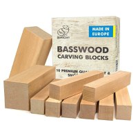 Set de blocuri din lemn pentru sculptura BeaverCraft BW10, 10 piese - 1