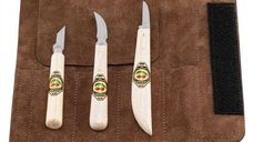 Set de cutite pentru sculptura in lemn Kirschen 3307000, 3 piese