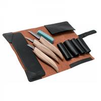 Set de sculptura in lemn BeaverCraft S15X, 5 piese, plus husa din piele - 1