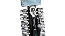 Set de unelte cu clichet si capete tubulare Mannesmann 29106, 22 piese, 1/2 inch