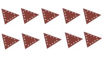 Set discuri abrazive triunghiulare pentru masinile de slefuit Scheppach 7903800605, granulatie 180, 10 bucati - 1