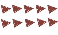 Set discuri abrazive triunghiulare pentru masinile de slefuit Scheppach 7903800606, granualtie 240, 10 bucati - 1