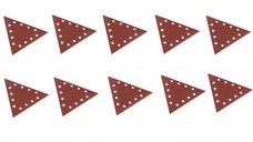 Set discuri abrazive triunghiulare pentru masinile de slefuit Scheppach 7903800606, granualtie 240, 10 bucati