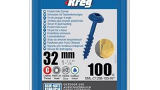 Set holtsuruburi pentru gauri in lemn Kreg SML-C125B-100, O8x32 mm, 100 bucati