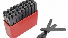 Set poansoane litere Mannesmann 244-05, 5 mm, 26 piese pentru perforat