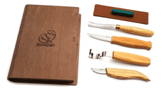 Set sculptura lemn BeaverCraft S43book, 6 unelte pentru incepatori