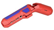 Taietor de teava ondulata si dezizolator ErgoStrip Knipex 16 95 01 SB, O13-32 mm