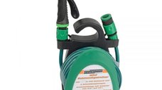 Tambur cu furtun extensibil si pistol pentru gradina Mannesmann 62100, 10 m