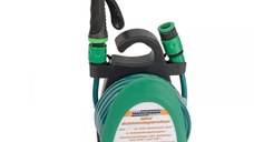 Tambur cu furtun extensibil si pistol pentru gradina Mannesmann 62100, 10 m