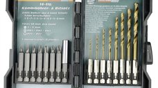 Trusa burghie pentru metal si biti Mannesmann 54325, 16 piese