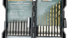 Trusa burghie pentru metal si biti Mannesmann 54325, 16 piese