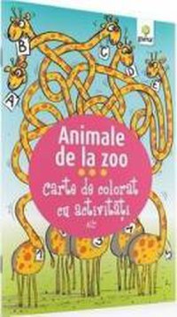 Animale de la Zoo - Carte de colorat cu activitati 3 ani+ - 1