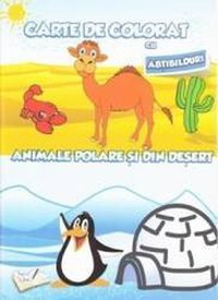 Animale polare si din desert - Carte de colorat cu abtibilduri - 1
