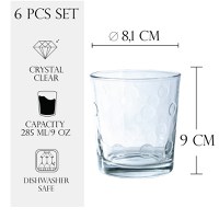 Set 6 pahare apa Pop, 285 ml, Transparent - 1