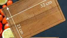 Tocator lemn Cesiro, 330x230x15 mm, Maro natur