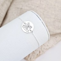 Bratara 3 surori / prietene cu lantisor - Argint 925 - 1