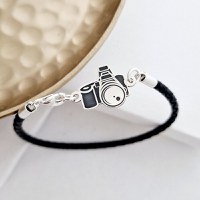 Bratara Aparat foto - Argint 925, piele - 1