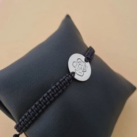 Bratara banut personalizata - Proaspeti parinti - Argint 925, snur impletit - 1