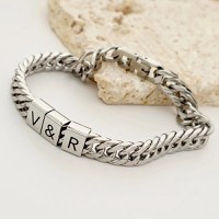 Bratara barbateasca Forta - Lant gros & Elemente personalizate - Otel Inoxidabil 316L - 1