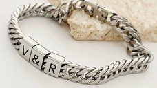 Bratara barbateasca Forta - Lant gros & Elemente personalizate - Otel Inoxidabil 316L