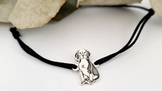 Bratara Beagle din Argint 925 cu snur reglabil