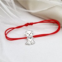 Bratara Bichon - Argint 925, snur reglabil - 1