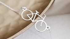 Bratara bicicleta cu lantisor - Argint 925