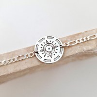 Bratara Busola Personalizata –cu Diamant Natural - Argint 925 Rodiat si bratara barbati cu lant - 1