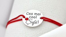 Bratara Cea mai cool sefa - Argint 925 si Cristal Swarovski - Snur reglabil