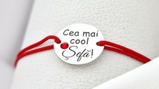 Bratara Cea mai cool sefa - Argint 925 si Cristal Swarovski - Snur reglabil