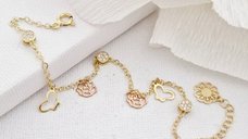 Bratara colectia Fairyland - Blooming senses - Argint 925 placat cu Aur Galben si Roz 18K