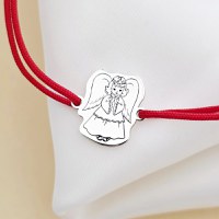 Bratara Craciun - Inger de Craciun - Argint 925, snur reglabil diverse culori - 1